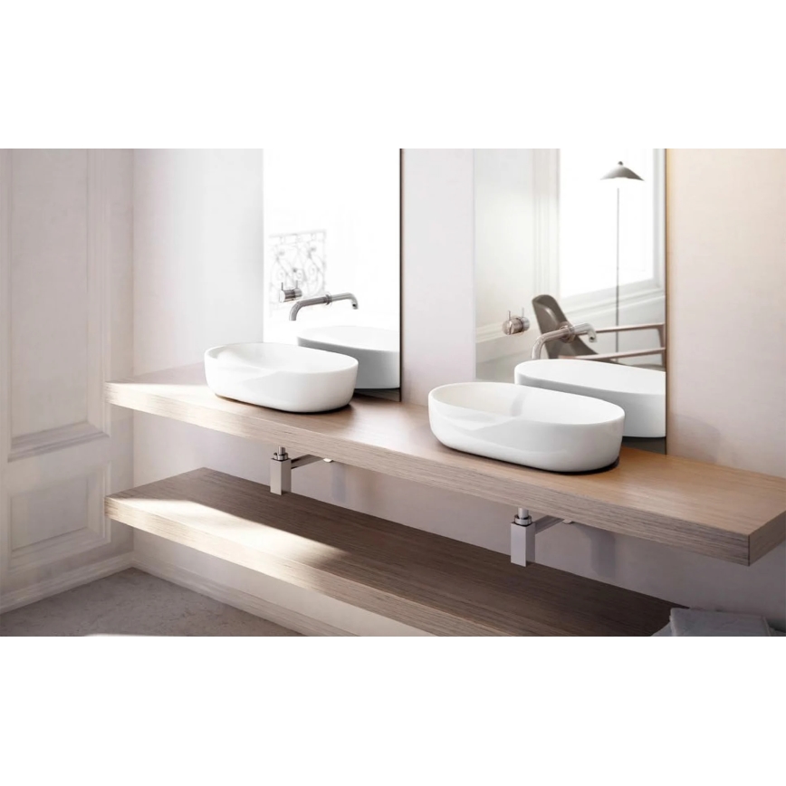 Bathco 4037 - Lavabo sobre encimera TOULOUSE 59x41,5 cm porcelana/blanco