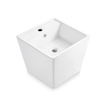 Bathco 4059 - Lavabo sobre encimera GENOVA 42x42 cm porcelana/blanco