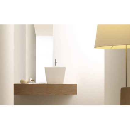 Bathco 4059 - Lavabo sobre encimera GENOVA 42x42 cm porcelana/blanco