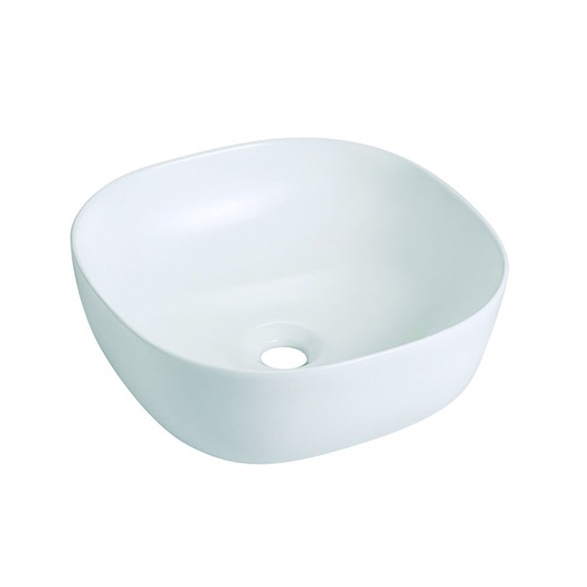 Bathco 4071 - Lavabo sobre encimera OLEA 41x41 cm porcelana/blanco