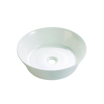Bathco 4086 - Lavabo sobre encimera VOLTA Ø 35 cm porcelana/blanco