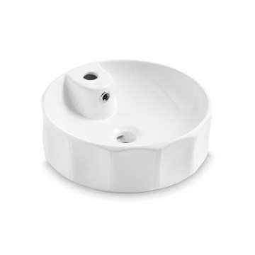 Bathco 4158 - Lavabo sobre encimera CIRCUS Ø 42 cm porcelana/blanco