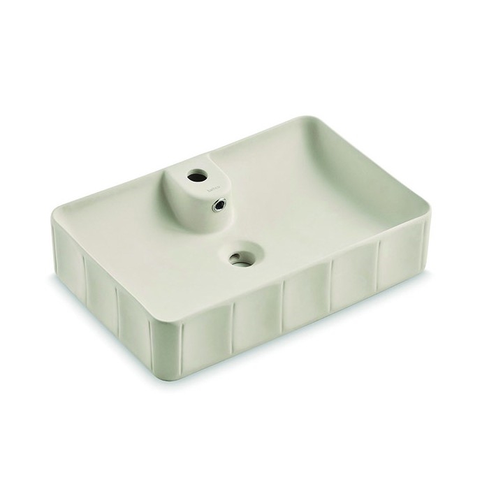 Bathco 4161 - Lavabo sobre encimera CIRCUS 61 x 40,5 cm porcelana/beige
