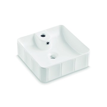Bathco 4163 - Lavabo sobre encimera CIRCUS 40x40 cm porcelana/blanco
