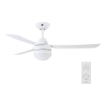 BAYSIDE 531016 - Ventilador de techo MEGARA 2xE14/15W/230V blanco + mando a distancia