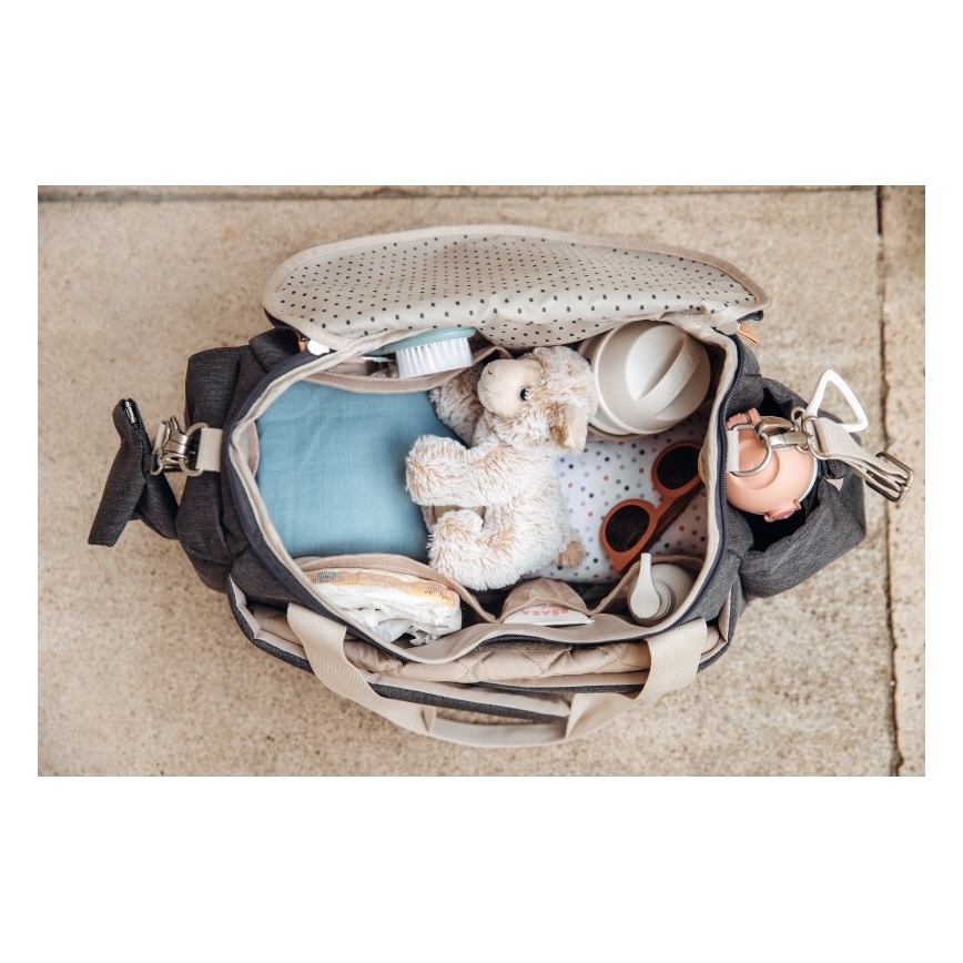 Beaba - Bolso cambiador para cochecito SYDNEY gris/beige