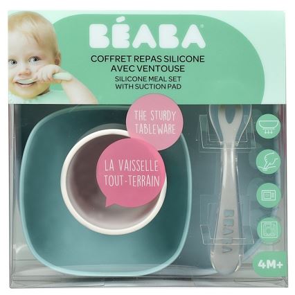 Beaba - Juego de comedor infantil Jungle 4 piezas