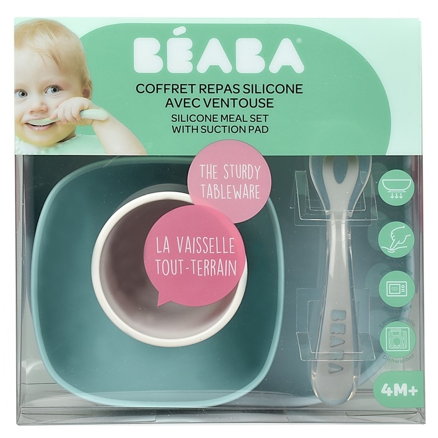 Beaba - Juego de comedor infantil Jungle 4 piezas
