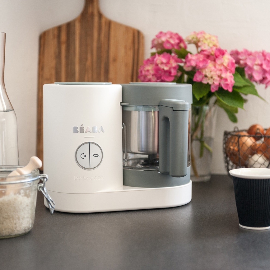 Beaba - Olla a Vapor 2en1 BABYCOOK NEO blanco/gris