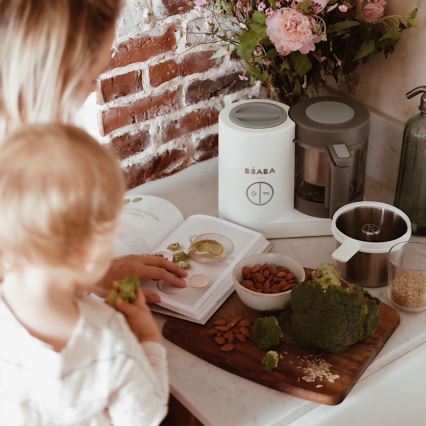 Beaba - Olla a Vapor 2en1 BABYCOOK NEO blanco/gris