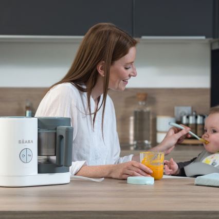 Beaba - Olla a Vapor 2en1 BABYCOOK NEO blanco/gris