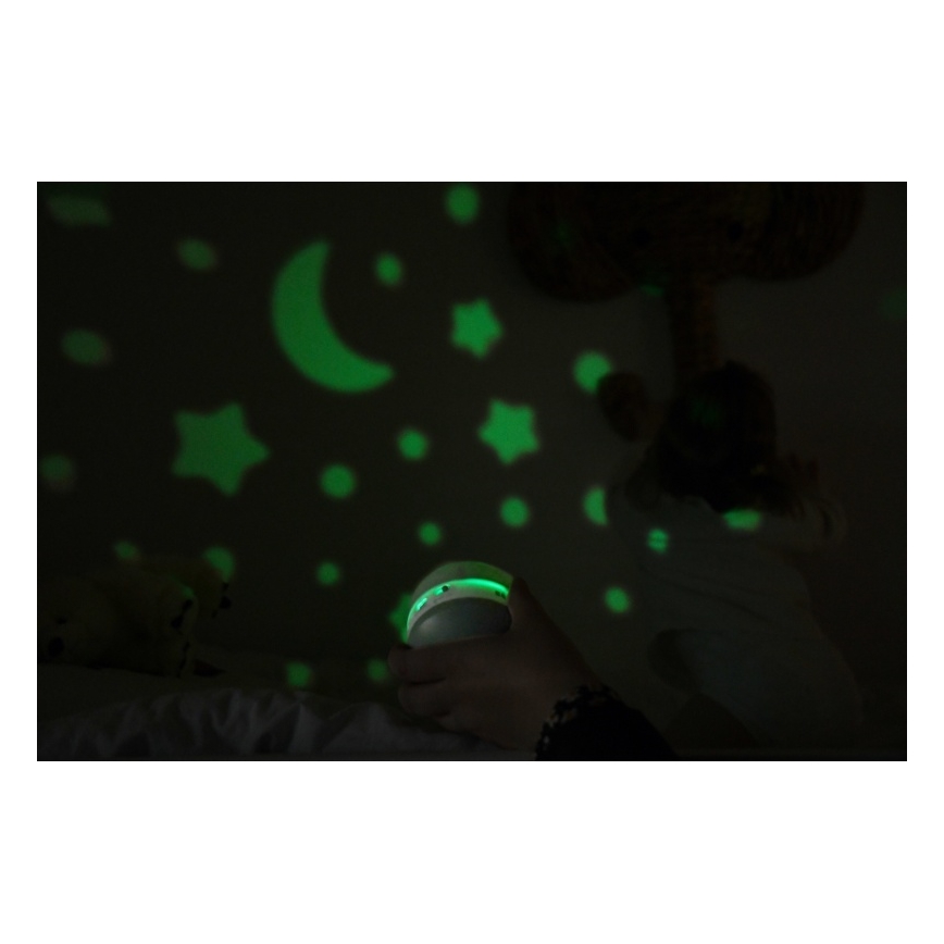 Beaba - Proyector con melodía PIXIE USB/5V 1300 mAh verde