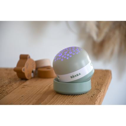 Beaba - Proyector con melodía PIXIE USB/5V 1300 mAh verde