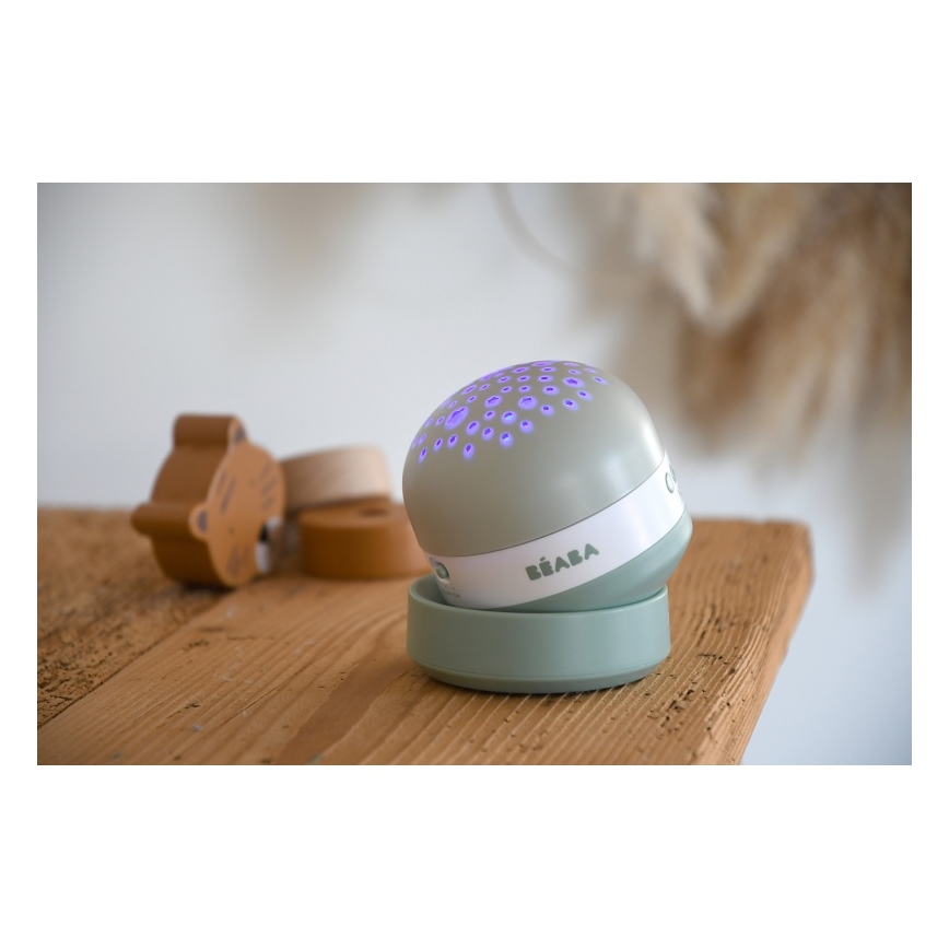 Beaba - Proyector con melodía PIXIE USB/5V 1300 mAh verde