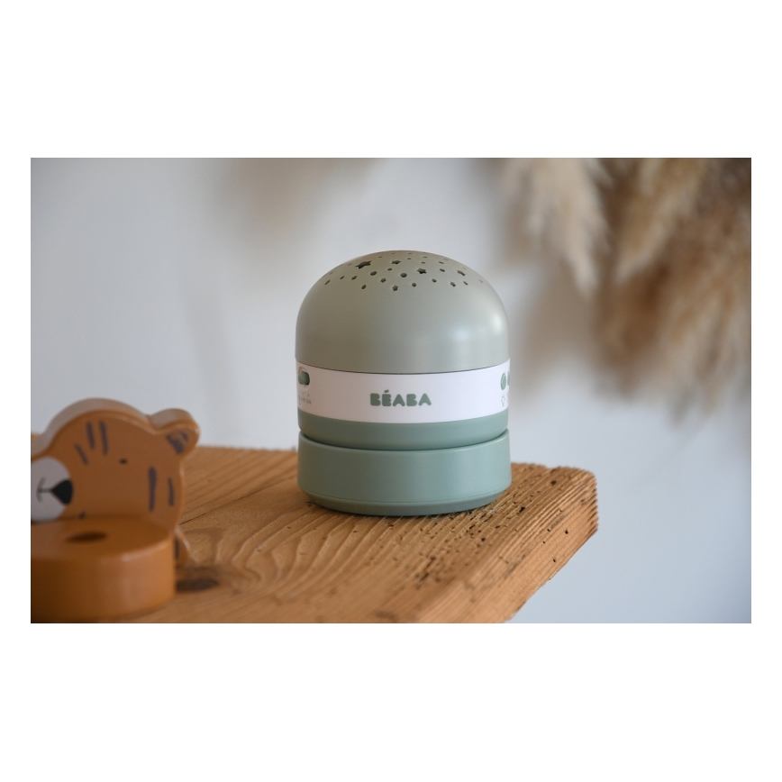 Beaba - Proyector con melodía PIXIE USB/5V 1300 mAh verde