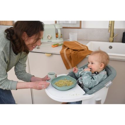 Beaba - Set de alimentación infantil Sage Green, 4 piezas