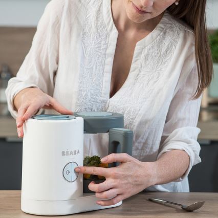 Beaba - Vaporera 2 en 1 BABYCOOK NEO verde/blanco
