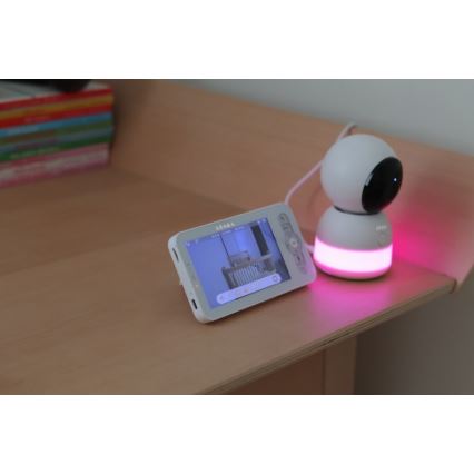 Beaba - Vigilabebés inteligente recargable con monitor ZEN NIGHT 720p 5V 4000 mAh Wi-Fi blanco