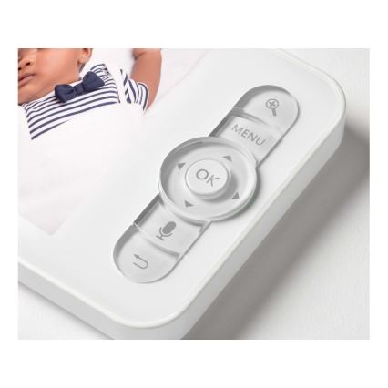 Beaba - Vigilabebés inteligente recargable con monitor ZEN NIGHT 720p 5V 4000 mAh Wi-Fi blanco