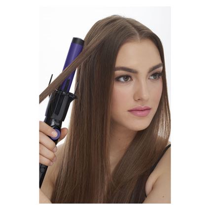 Bellissima 11307 - Rizador rotatorio para cabello RICCI&CURL 230V negro/violeta