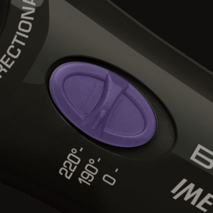 Bellissima 11307 - Rizador rotatorio para cabello RICCI&CURL 230V negro/violeta