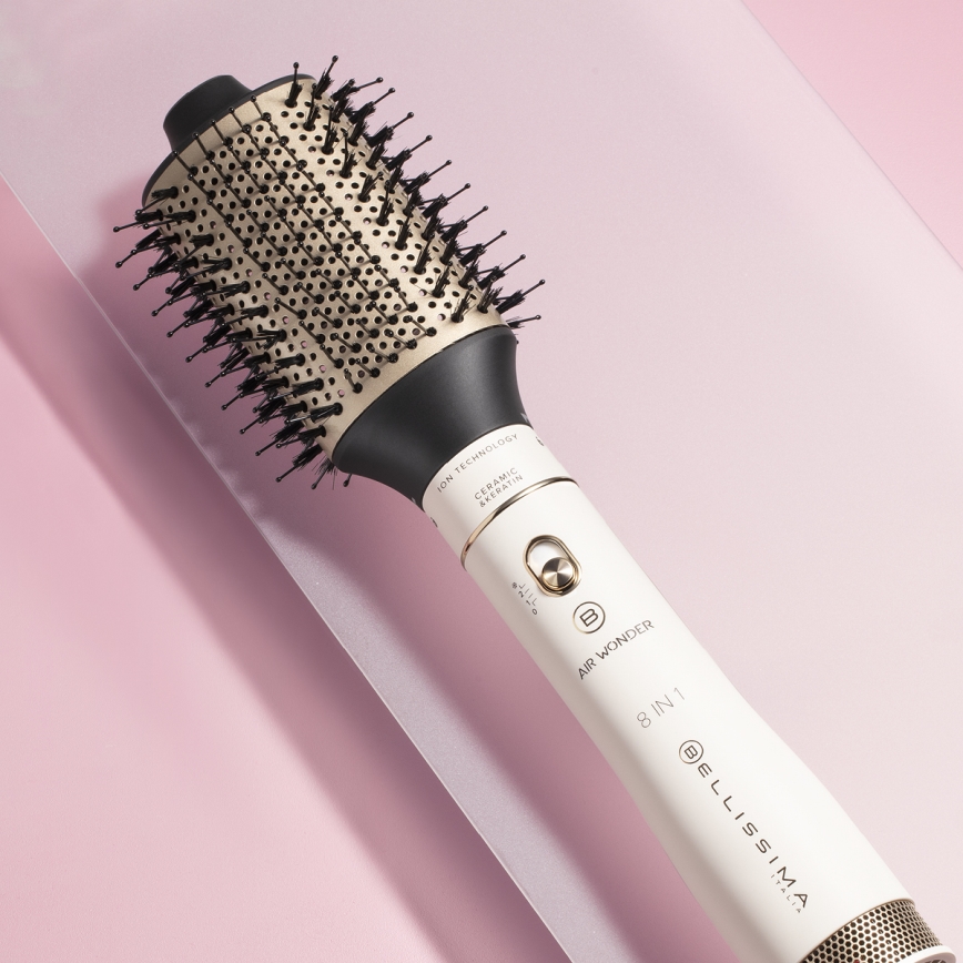 Bellissima 11847 - Cepillo de aire caliente 8 en 1 AIR WONDER 1000W/230V blanco/dorado