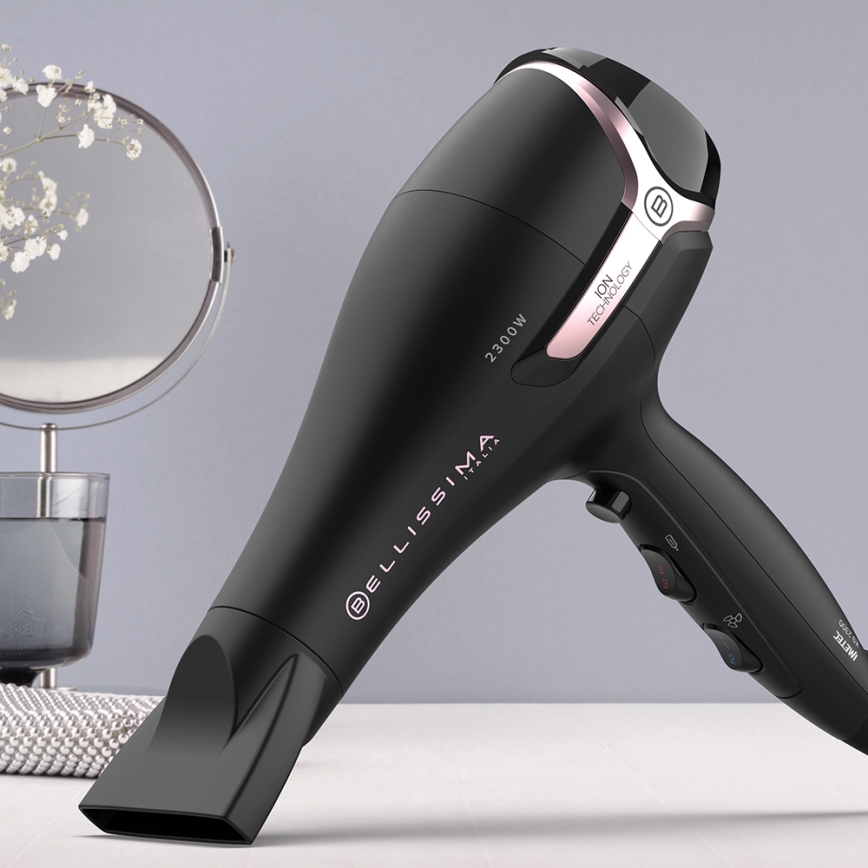 Bellissima 11860 - Secador de pelo 2300W/230V negro/rosa