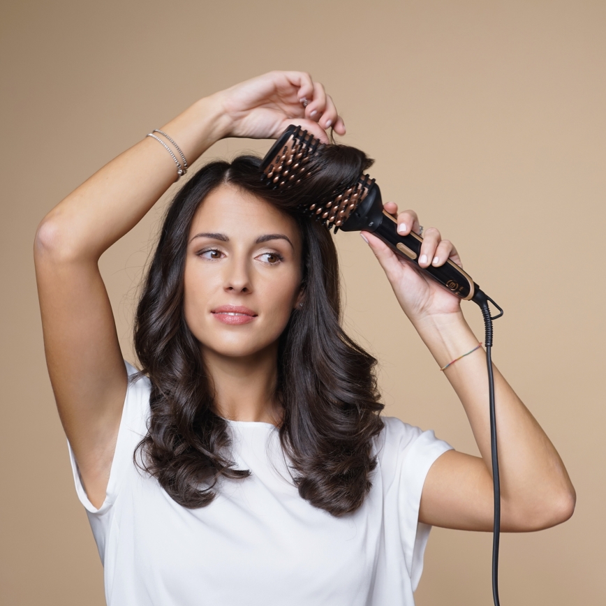 Bellissima 11879 - Cepillo de aire caliente MAGIC SHINY BRUSH 73W/230V oro rosa