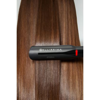 Bellissima 11948 - Plancha de pelo con pantalla LCD y tecnología infrarroja 60W/230V, negra