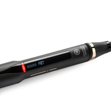 Bellissima 11948 - Plancha de pelo con pantalla LCD y tecnología infrarroja 60W/230V, negra