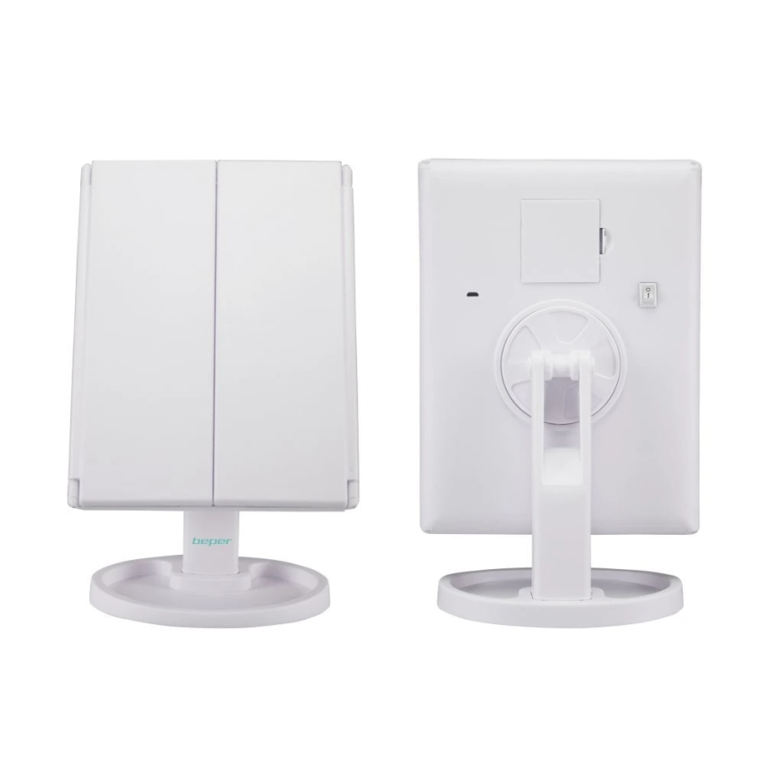 Beper - Espejo de maquillaje con iluminación LED 4xAAA/5V