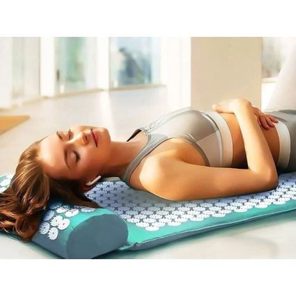 Beper - Esterilla y cojín de acupresión en color menta