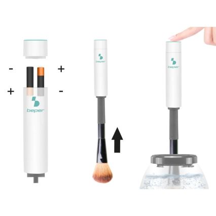 Beper - Limpiador para brochas de maquillaje 2xAAA