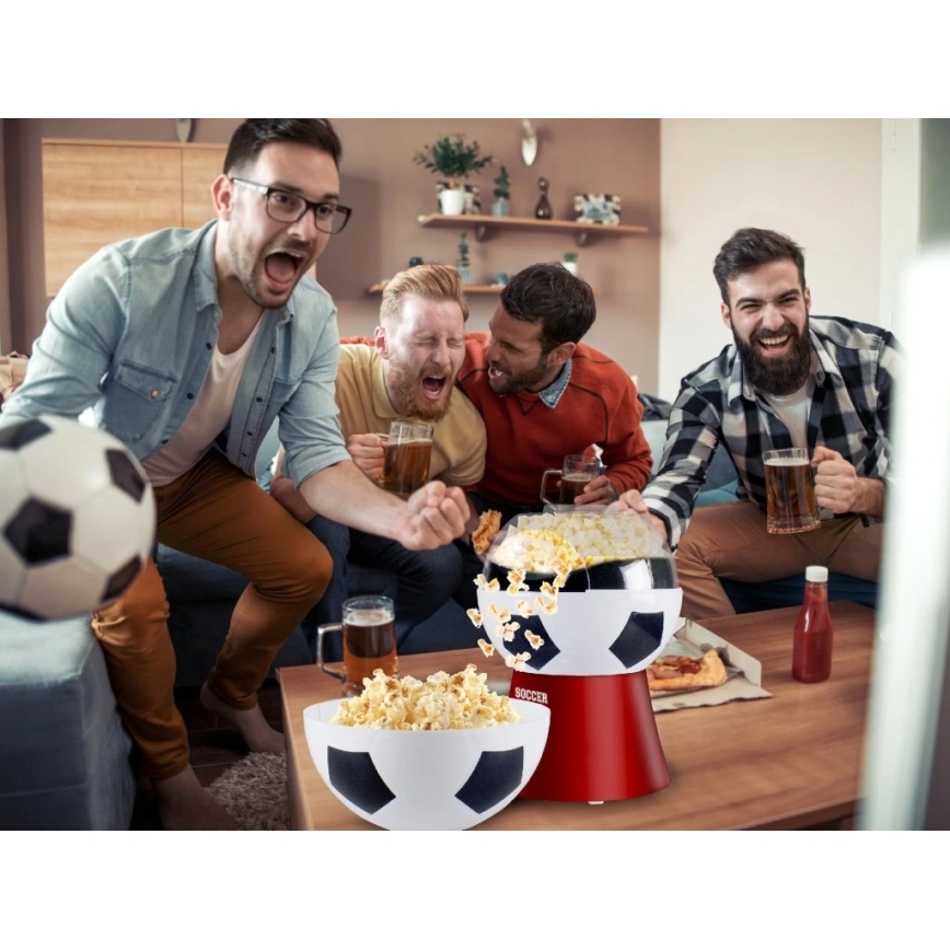 Beper - Máquina para palomitas 1200W/230V diseño fútbol/roja