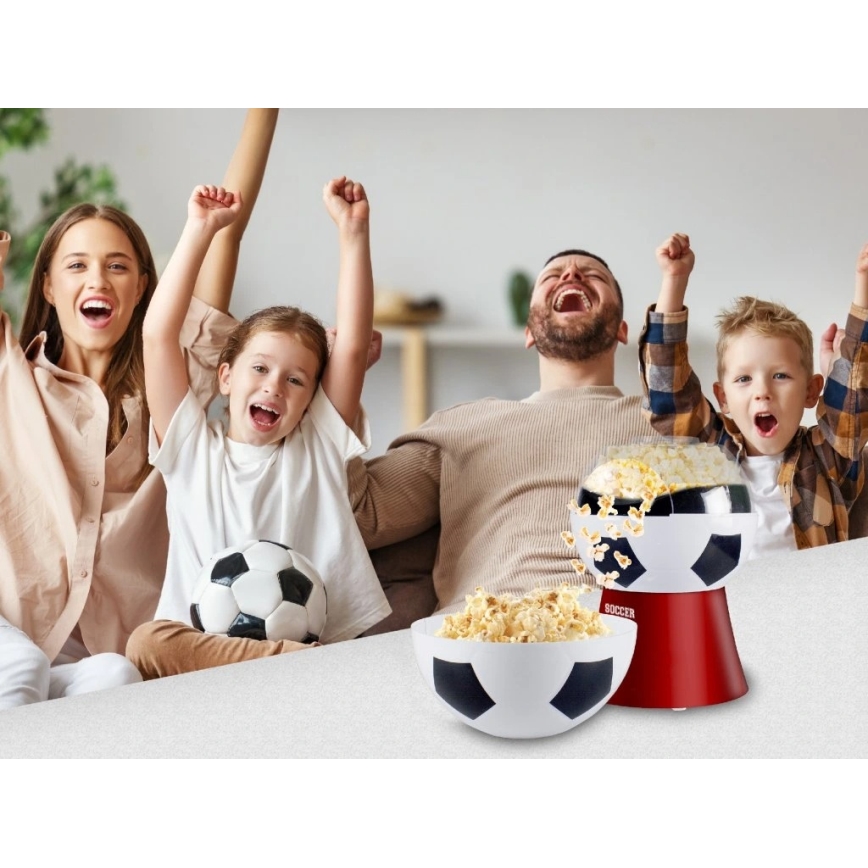 Beper - Máquina para palomitas 1200W/230V diseño fútbol/roja