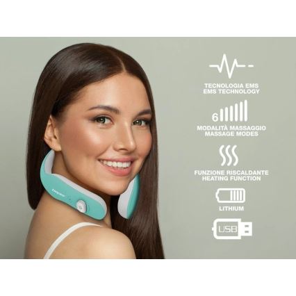 Beper - Masajeador de cuello recargable con EMS 5V/900 mAh verde menta