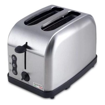 Beper - Tostadora de dos ranuras 900W/230V acero inoxidable