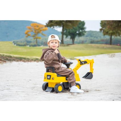 Bicicleta de empuje excavador CAT 2xAA amarillo/negro