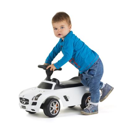 Bicicleta de empuje Mercedes 2xAA blanco/negro