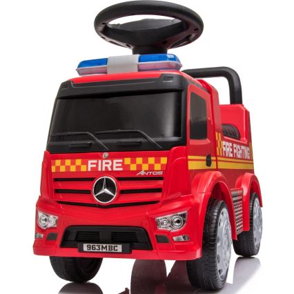 Bicicleta de empuje Mercedes Camión de bomberos 2xAA rojo