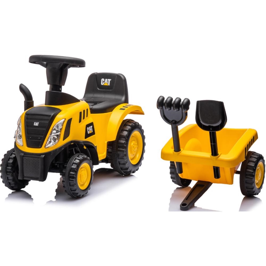 Bicicleta de empuje tractor CAT 2xAA amarillo/negro
