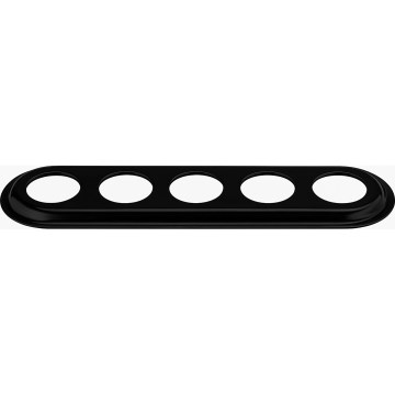 Bohemia-Design - Marco retro de porcelana para cinco módulos, negro