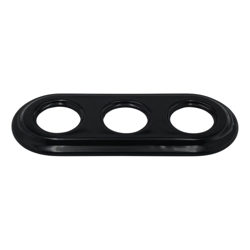 Bohemia-Design - Marco retro triple de porcelana, negro
