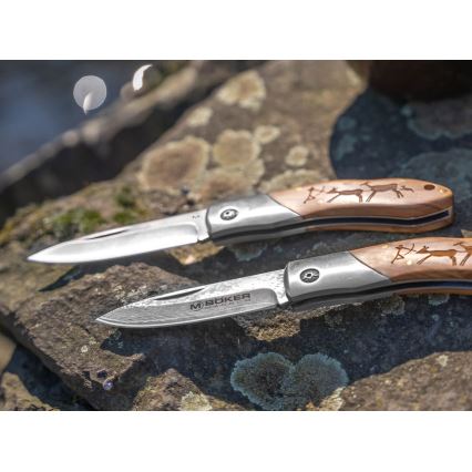 Böker - Navaja de bolsillo de Damasco Magnum Caveman 19,4 cm