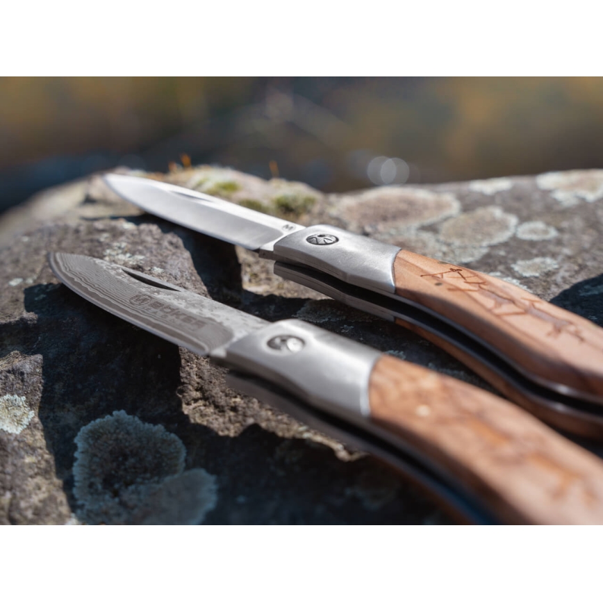 Böker - Navaja de bolsillo de Damasco Magnum Caveman 19,4 cm