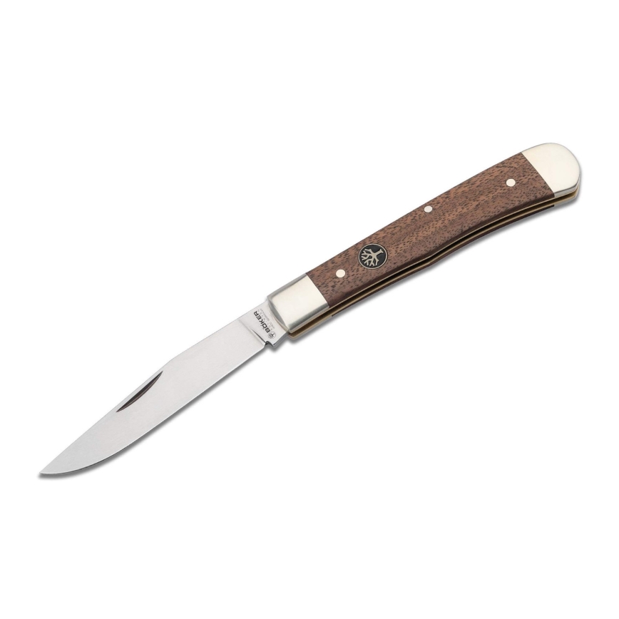 Böker - Navaja de bolsillo Trapper 18,9 cm nogal