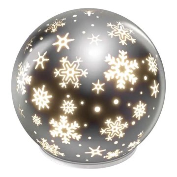 Bola decorativa navideña LED/0,3W/3xAA, diámetro 12 cm