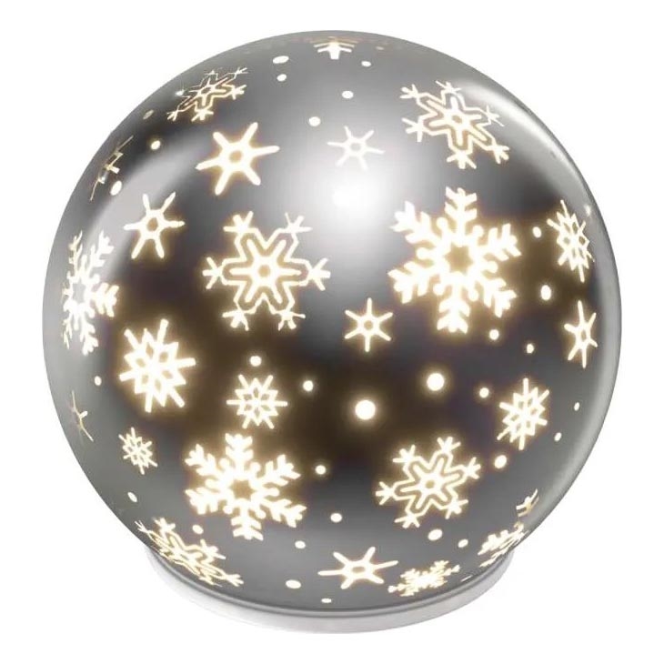 Bola decorativa navideña LED/0,3W/3xAA, diámetro 12 cm