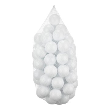 Bolas de plástico para jugar 50 uds. diámetro 7 cm blanco
