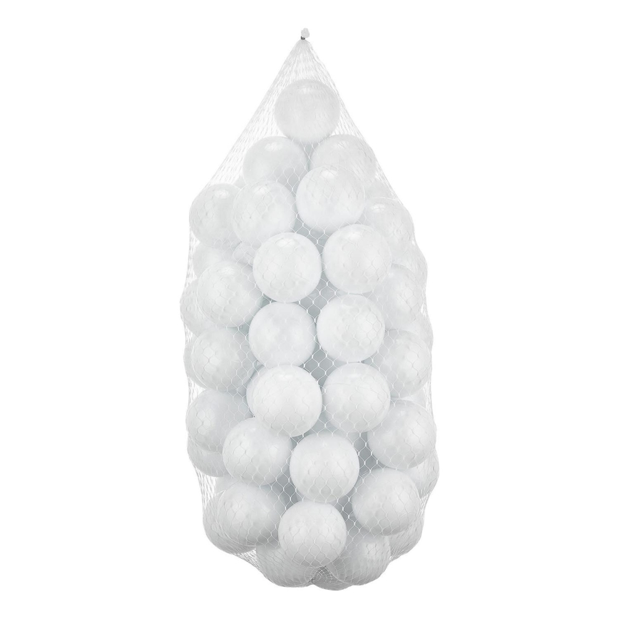 Bolas de plástico para jugar 50 uds. diámetro 7 cm blanco